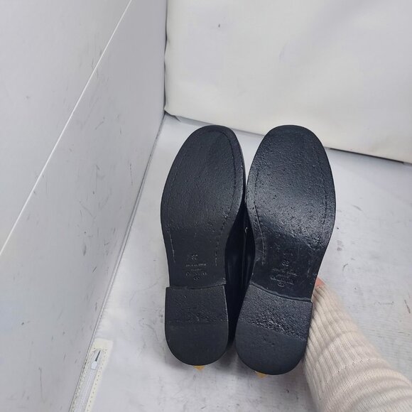 VALENTINO GARAVANI ROMAN STUD BLACK LEATHER LOAFER - Picture 2 of 13